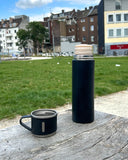 Thermoskan met kopje zwart